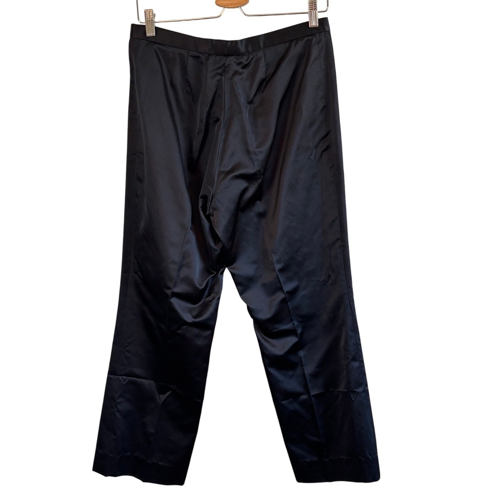 Ralph Lauren Dress Pants Black Womens 12 Silk Blend Straight Leg Cocktail Office - Picture 3 of 10